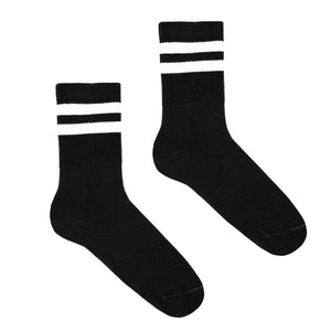 KLUE ORGANIC COTTON TENNIS SOCKS | BLACK AND WHITE