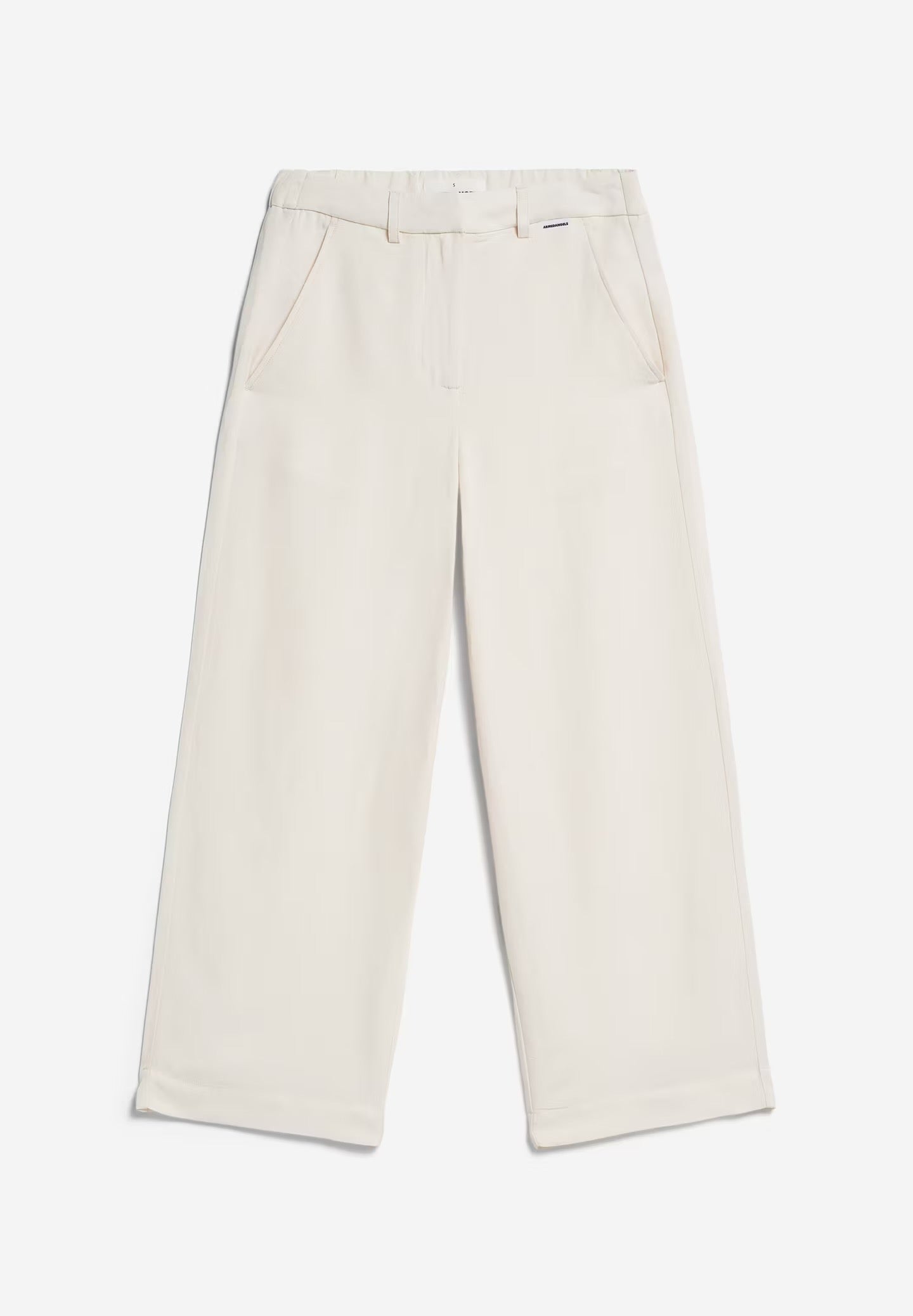 CAARUNUS LINO WIDE LEG CROPPED TROUSERS | OATMILK