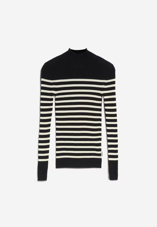 ALAANIA PLACED STRIPES ORGANIC COTTON LONG SLEEVE