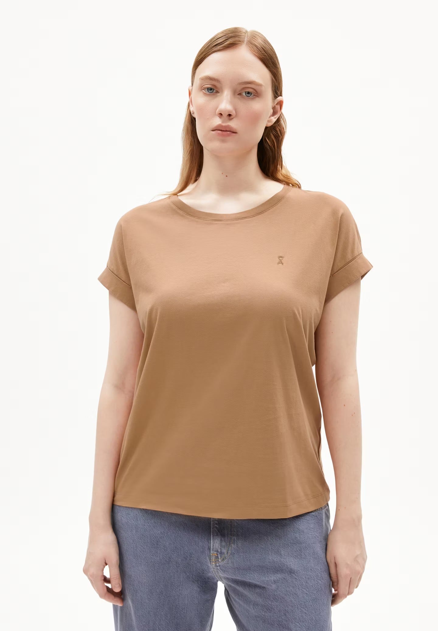 IDAARA ORGANIC COTTON T-SHIRT | PALE AMBER