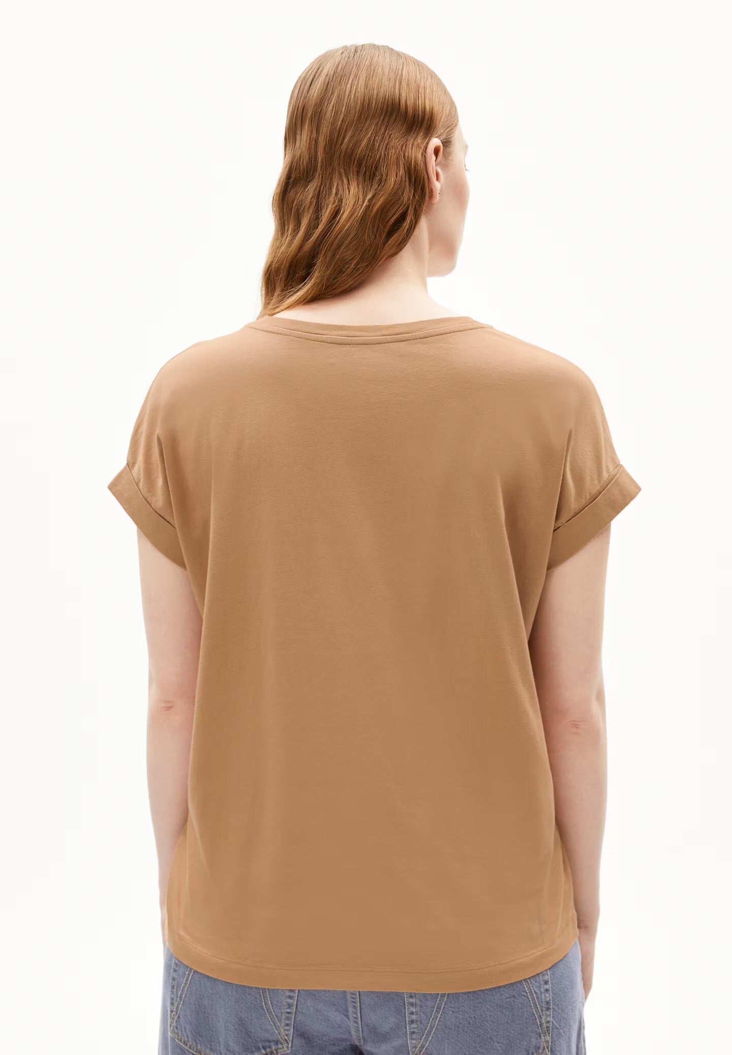 IDAARA ORGANIC COTTON T-SHIRT | PALE AMBER