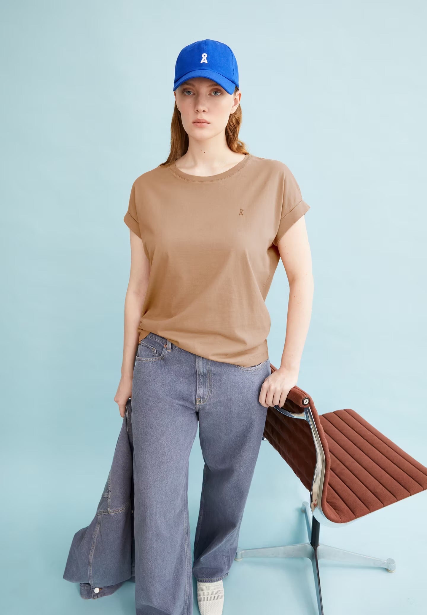 IDAARA ORGANIC COTTON T-SHIRT | PALE AMBER