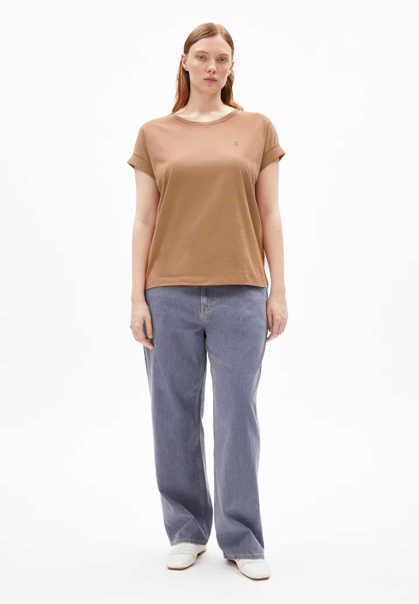 IDAARA ORGANIC COTTON T-SHIRT | PALE AMBER