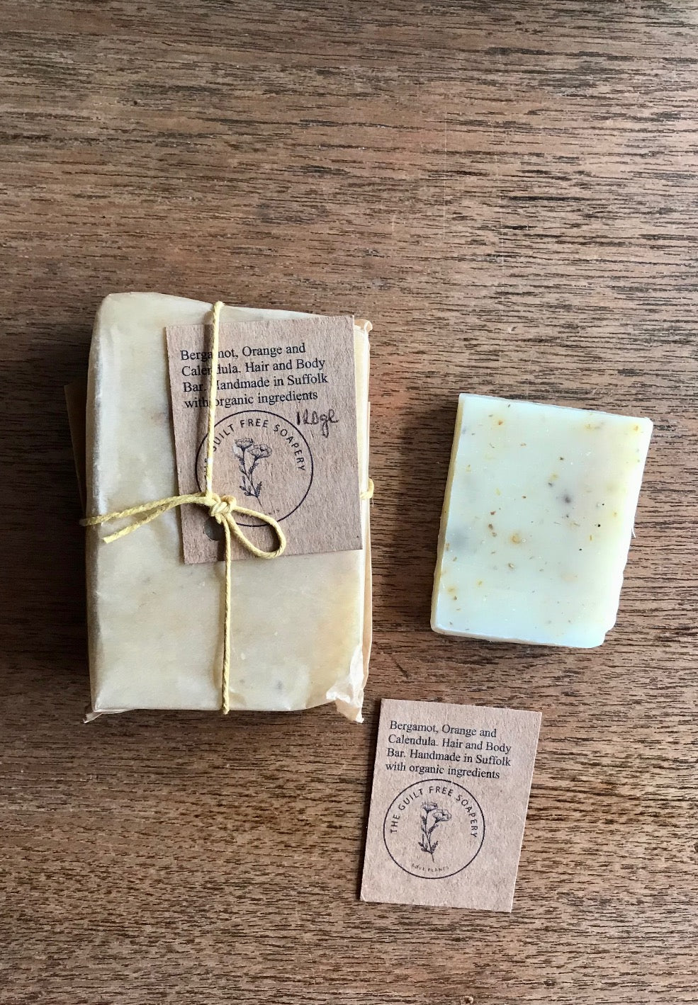 BERGAMOT, ORANGE AND CALENDULA SOAP/ SHAMPOO BAR