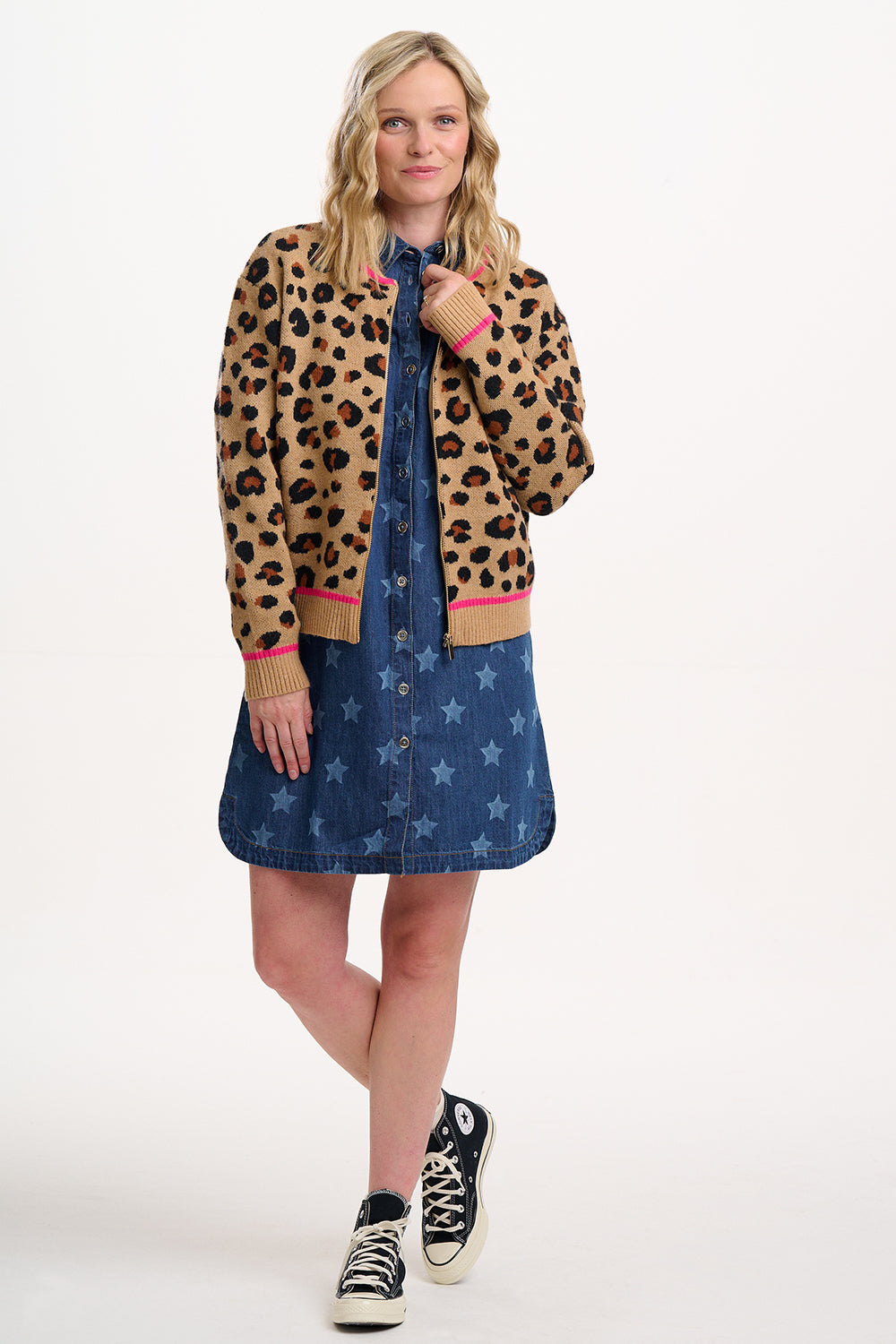 SOLANA KNITTED BOMBER | LEOPARD
