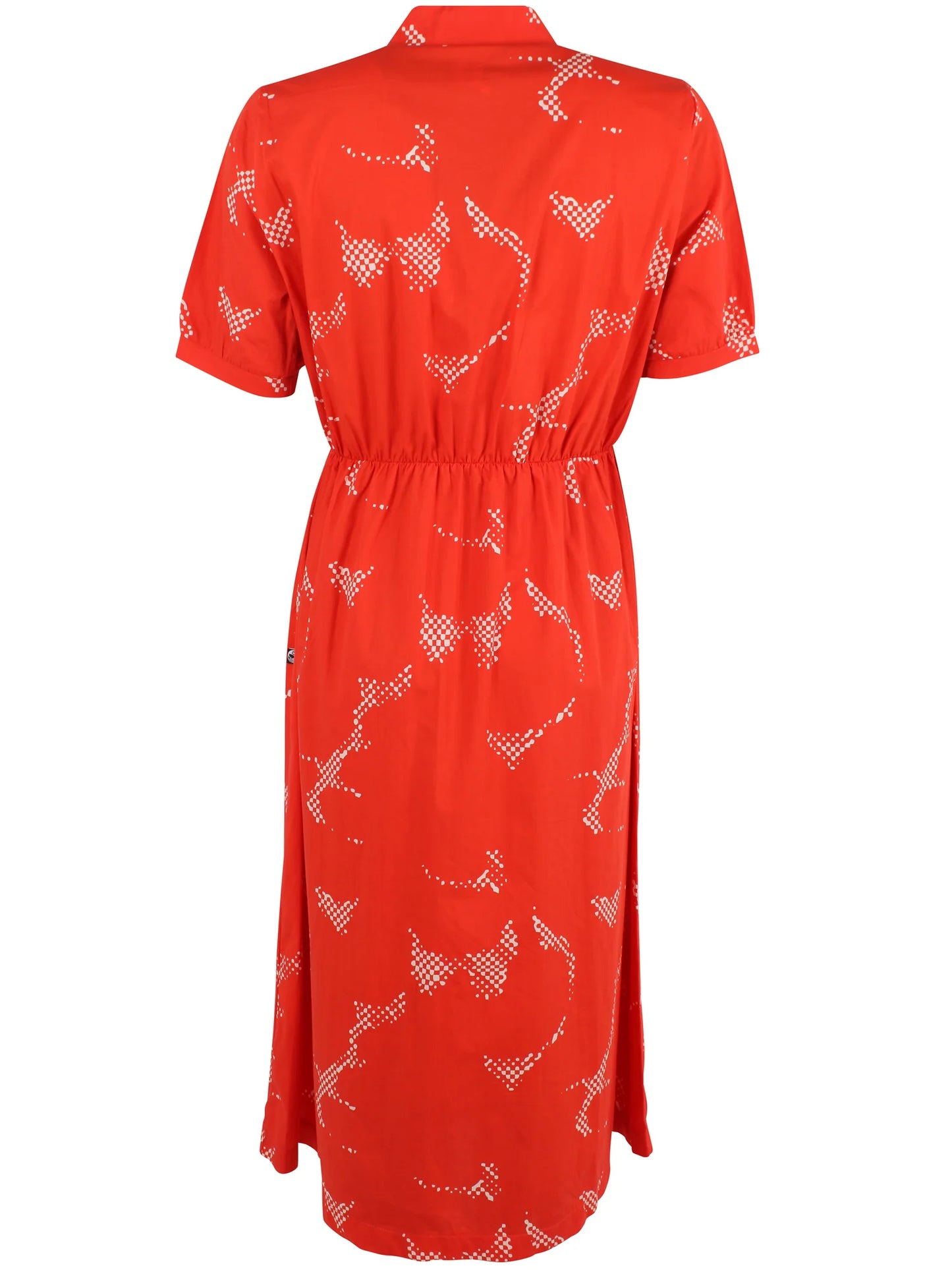 DANEGULDHORN POPLIN DRESS | SUMMER RED/ CHALK TROPFUZZ
