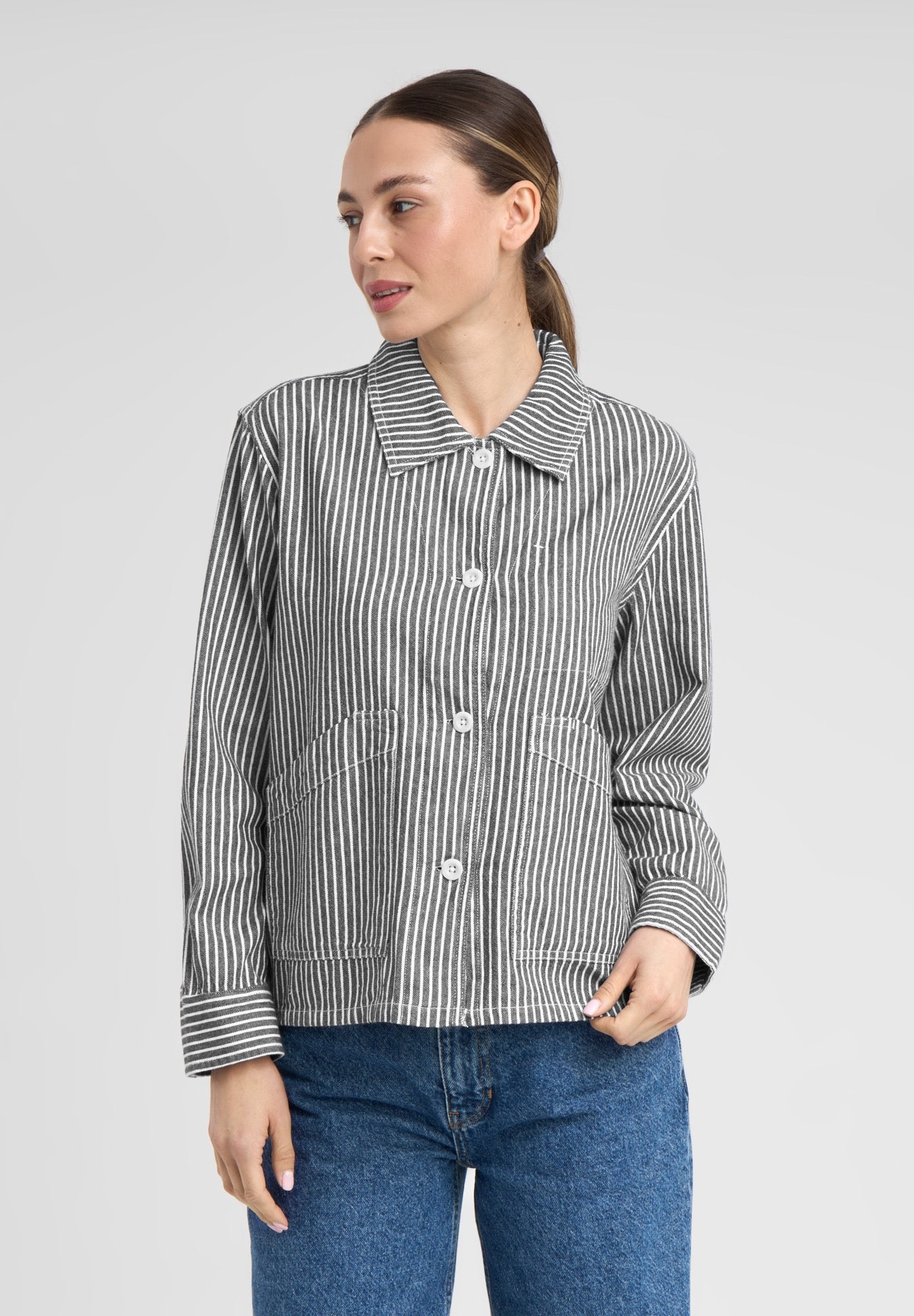STIBY WORK JACKET | BLUE STRIPE