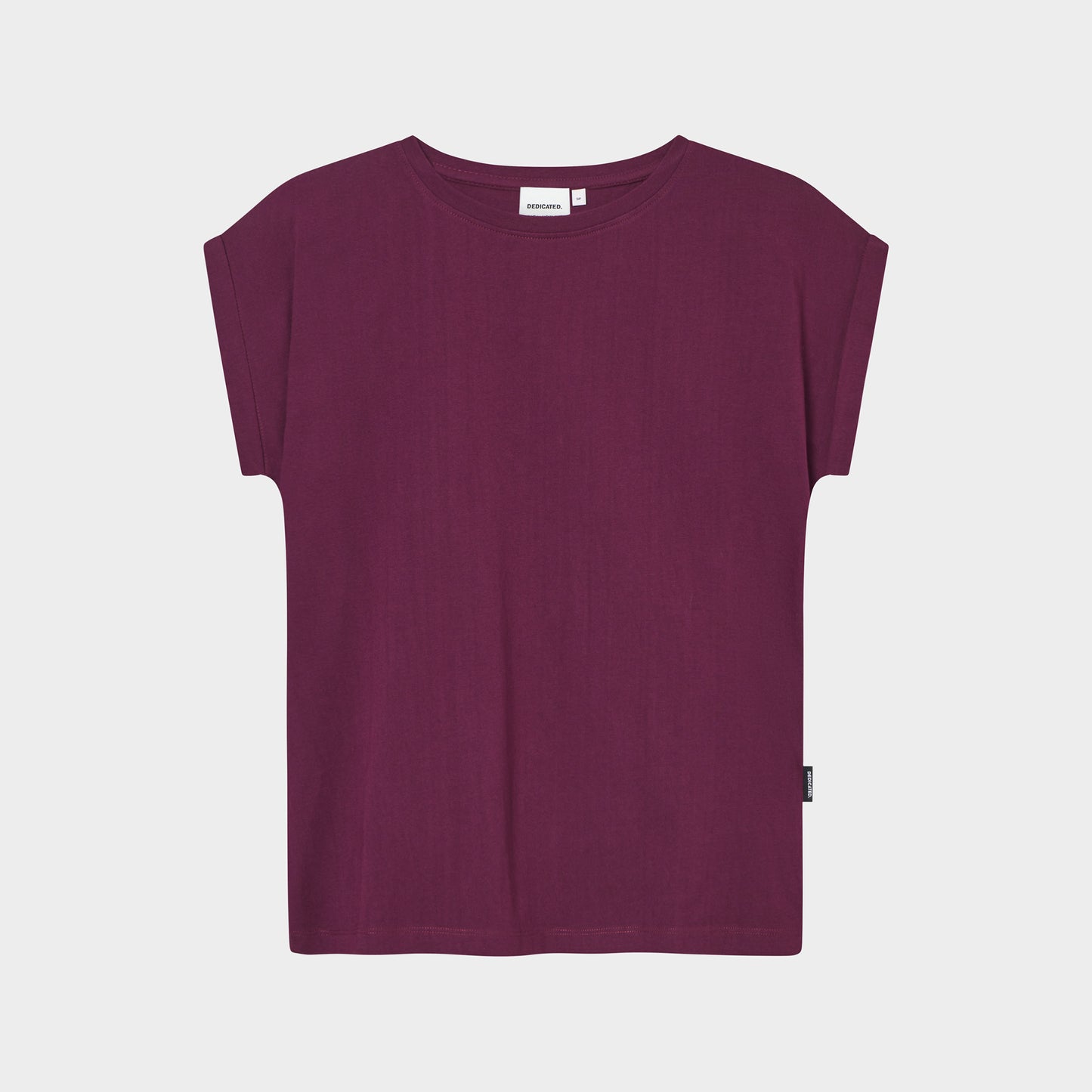 Purple sleeveless top on a light gray background