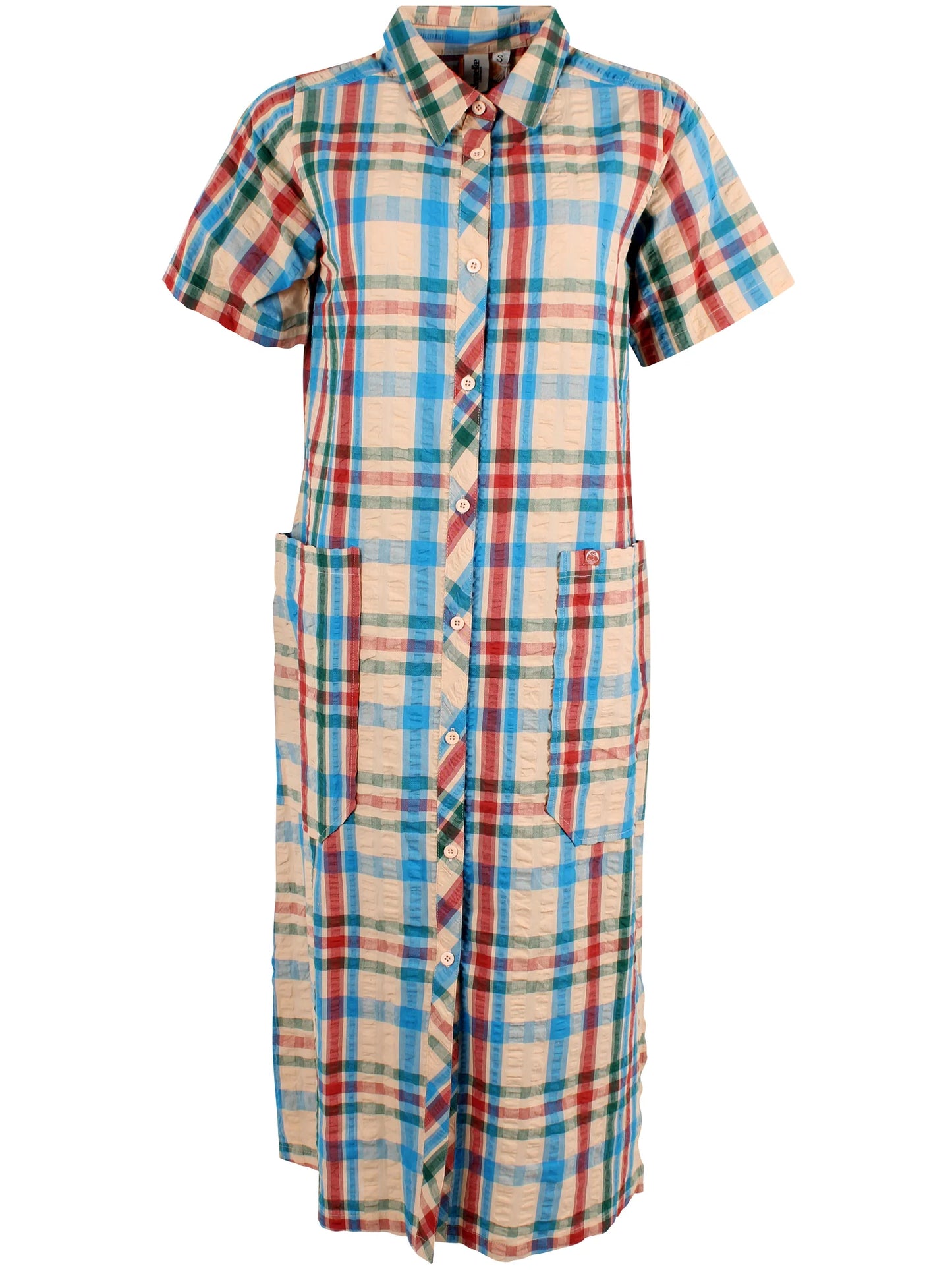 DANEGARDENER SEERSUCKER DRESS | NOUGAT CHECK