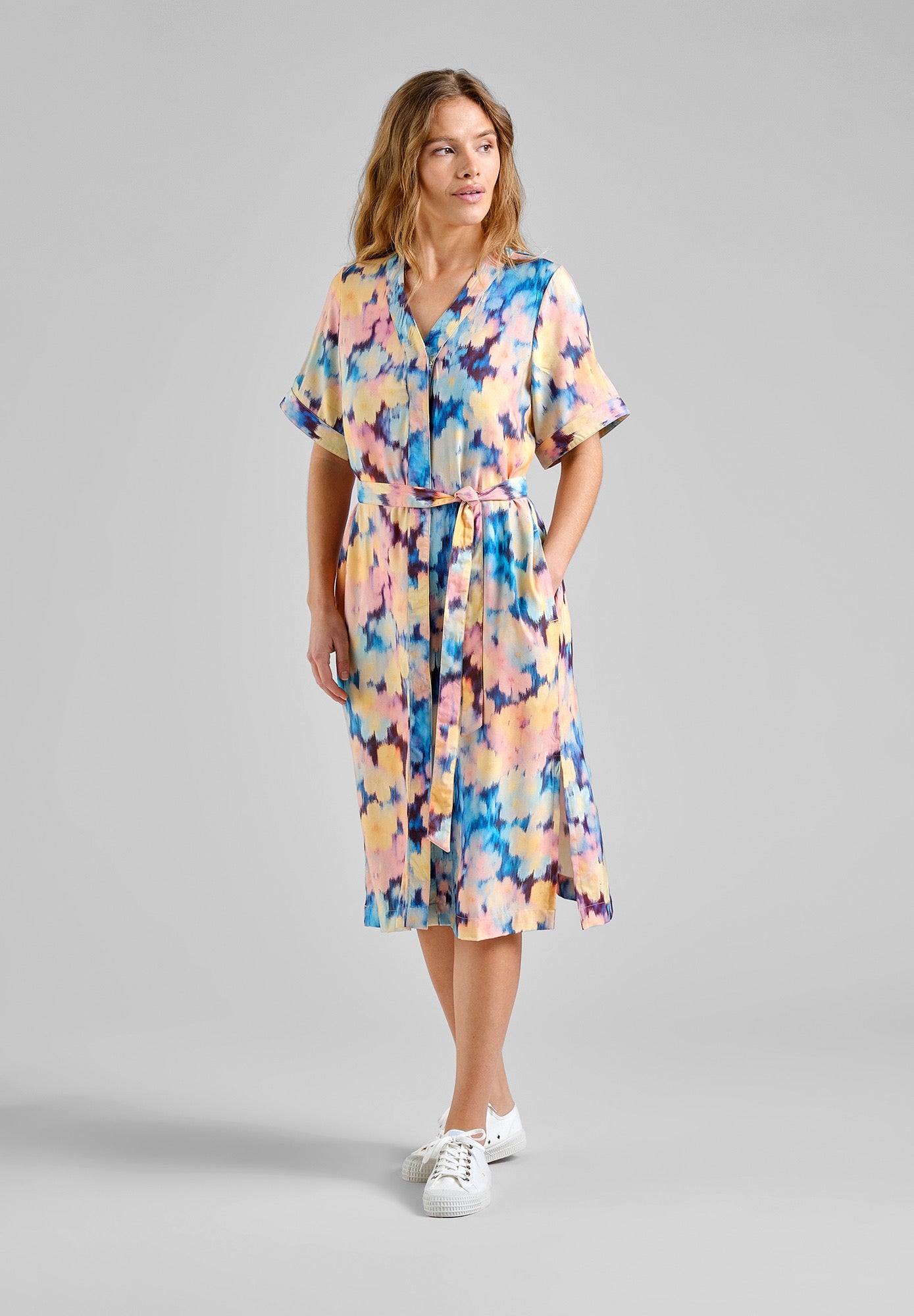 KALLVIK DRESS IKAT FIELD MULTI COLOUR