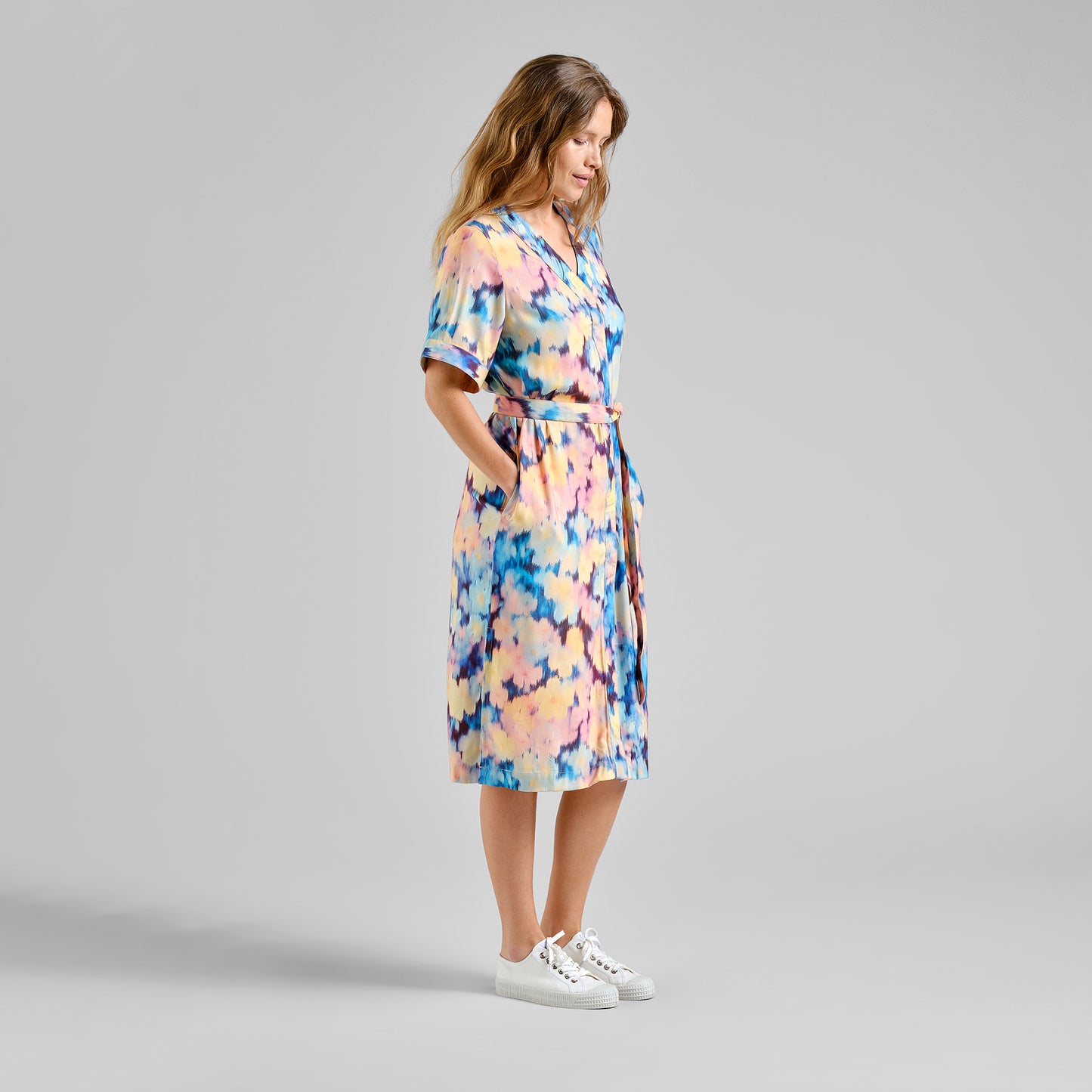 KALLVIK DRESS IKAT FIELD MULTI COLOUR