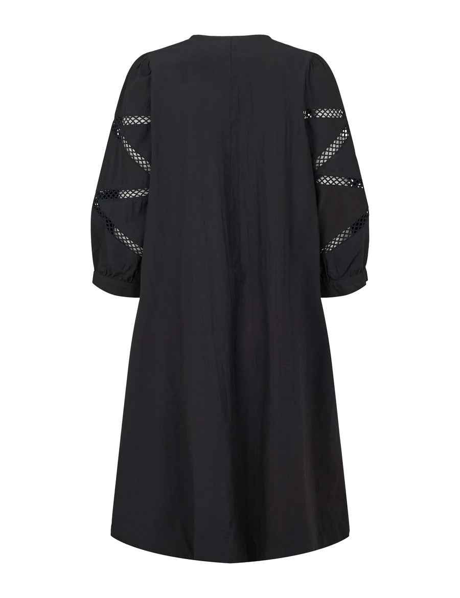 LUNA ORGANIC COTTON DRESS | BLACK