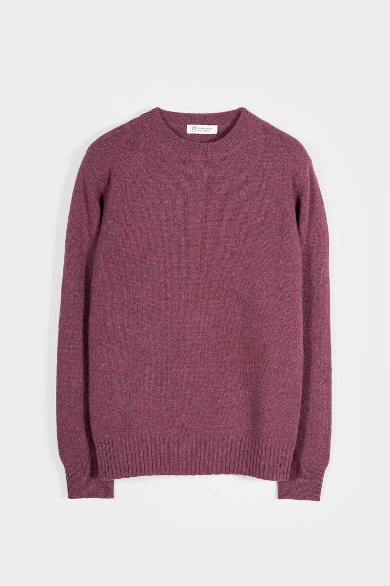 Rifò Women's Recycled Cashmere Crewneck Jumper Edda – Marsala Red