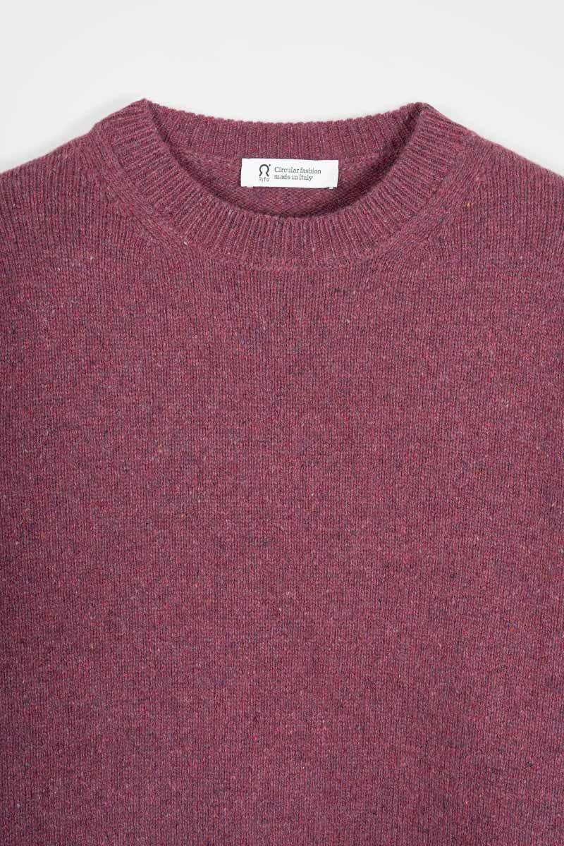 Rifò Women's Recycled Cashmere Crewneck Jumper Edda – Marsala Red