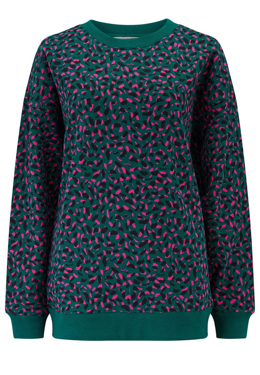 EADIE RELAXED SWEATSHIRT |GREEN/ PAINTERLY SPOT