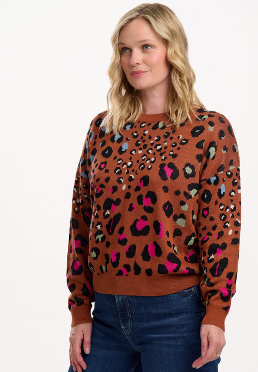 ANDI JUMPER | TAN/ RAINBOW LEOPARD