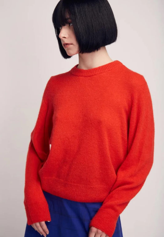 BABOL ALPACA AND MERINO WOOL BLEND JUMPER | RED