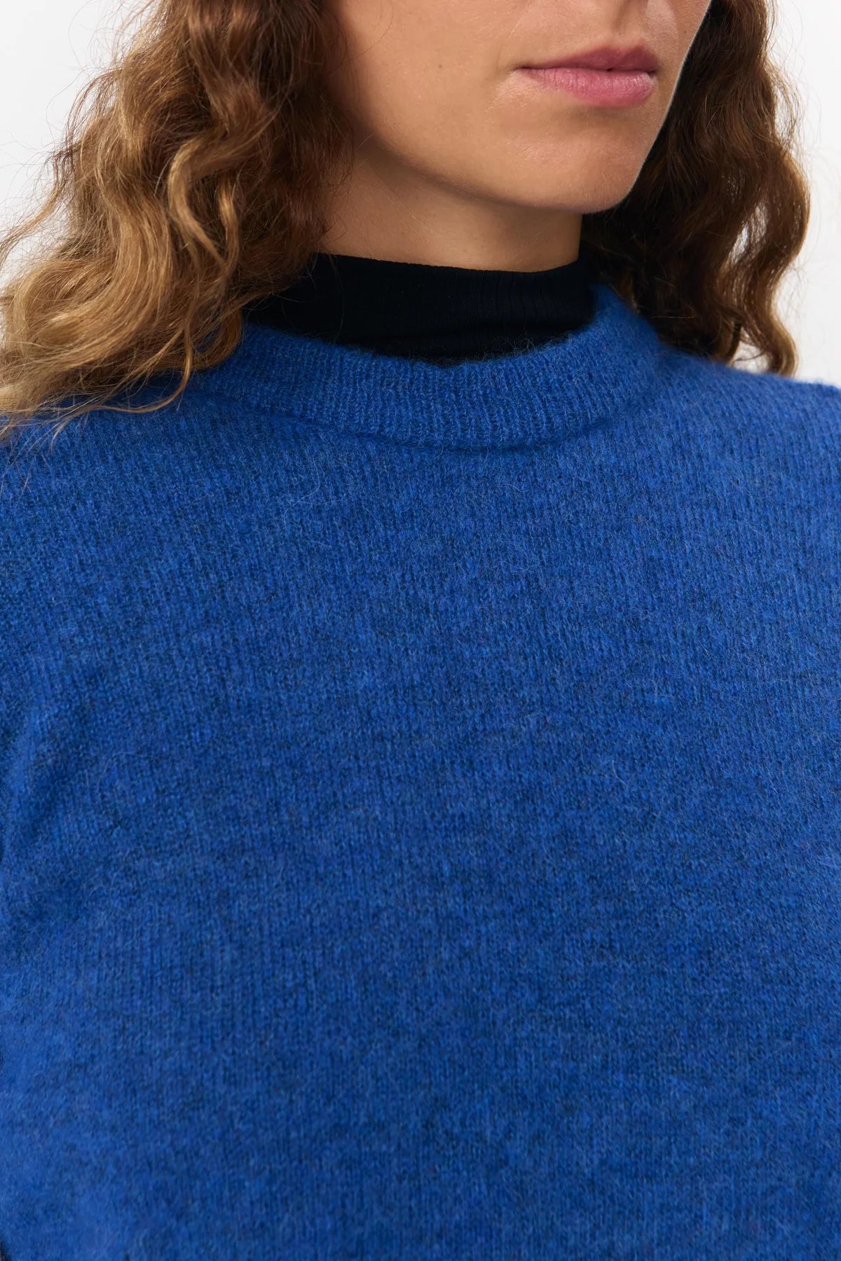 BABOL ALPACA AND MERINO WOOL BLEND JUMPER | BLUE