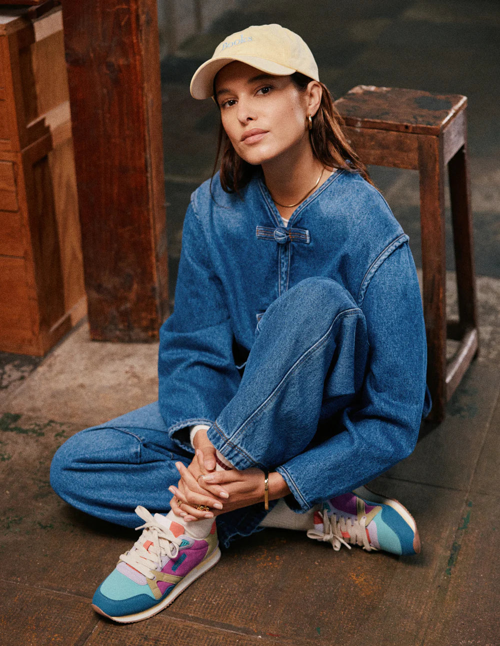 ANDRÉE LOW-TOP TRAINERS | LILAC WATER BLUE
