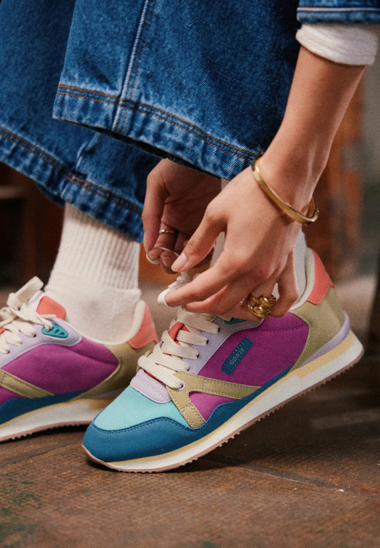 ANDRÉE LOW-TOP TRAINERS | LILAC WATER BLUE