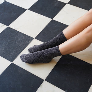 GLITTER LUREX SOCKS | GREY