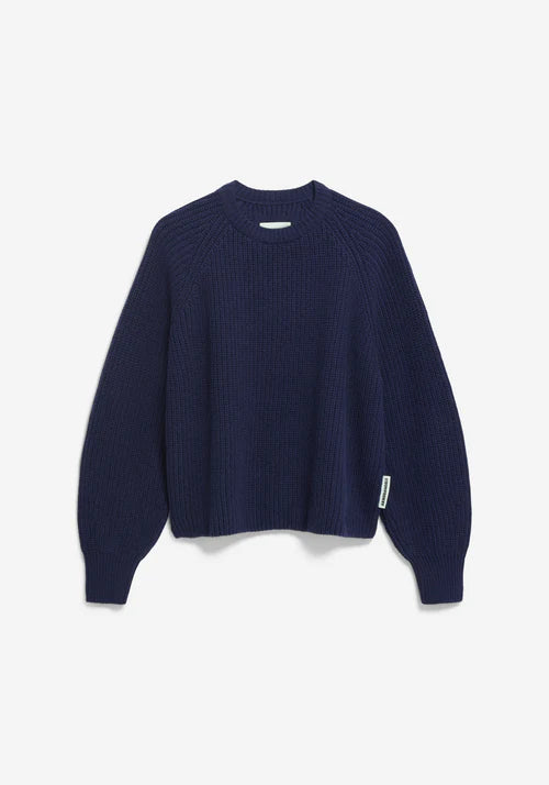 KAAGI ORGANIC WOOL BLEND JUMPER | TINTED NAVY