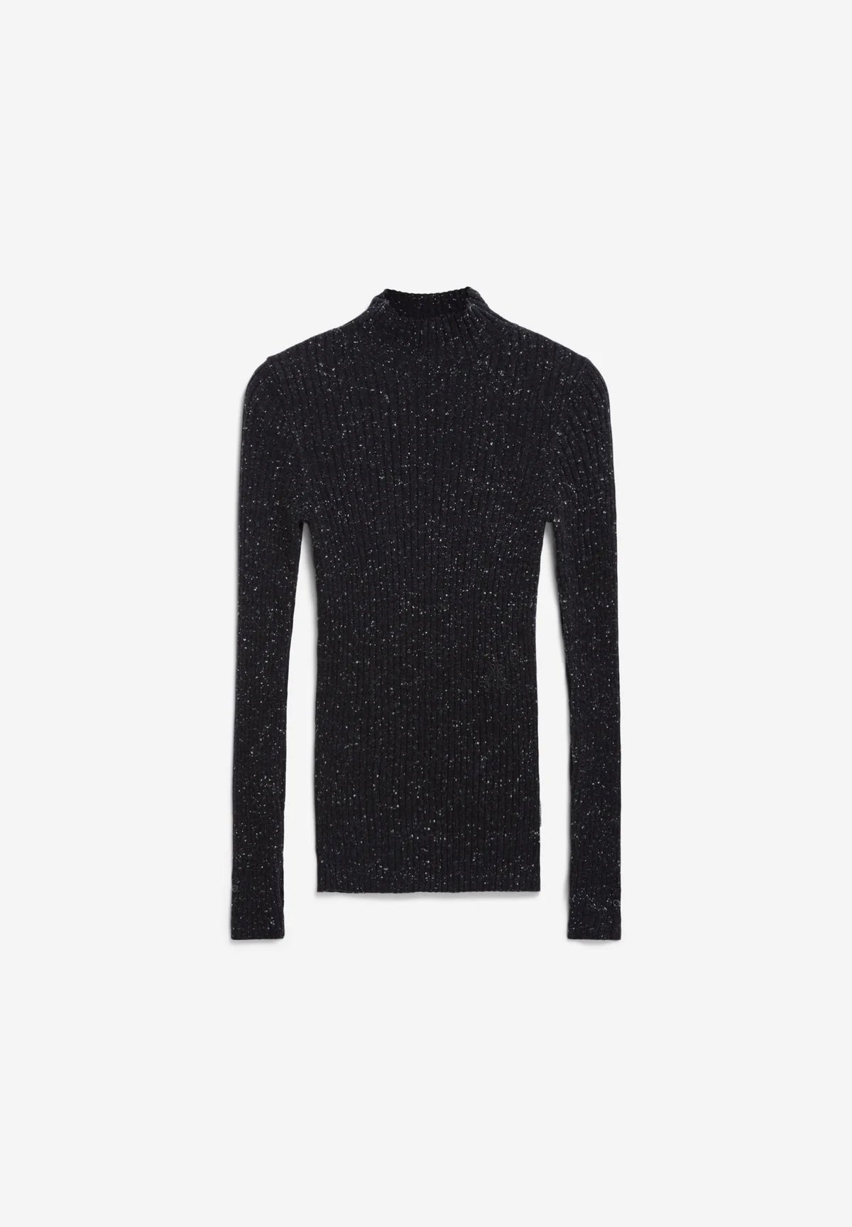 ALAANIA TWEED RECYCLED WOOL BLEND JUMPER | BLACK