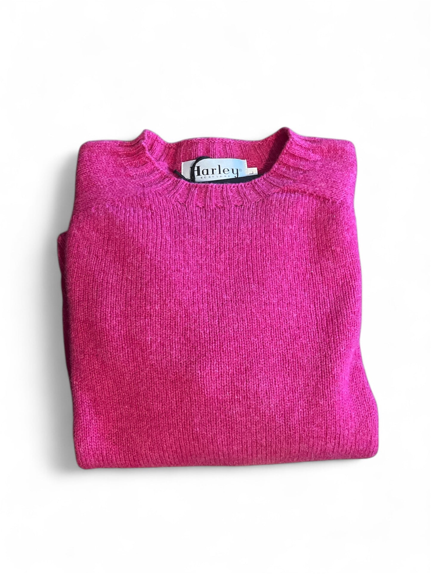 CROPPED CREWNECK JUMPER | LIPSTICK PINK