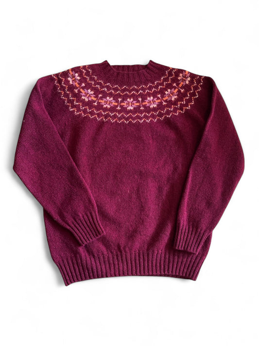 FAIR ISLE JUMPER | CLARET