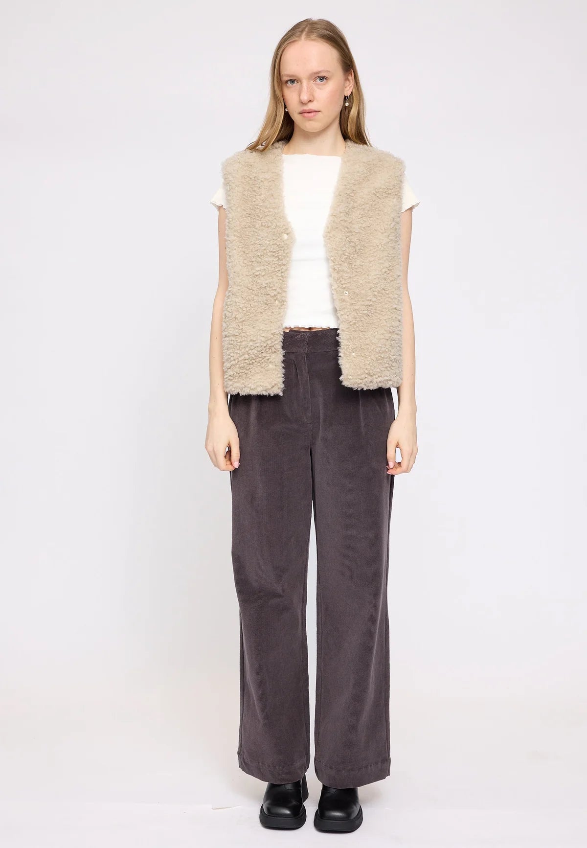 TEDDY GILET | NATURAL