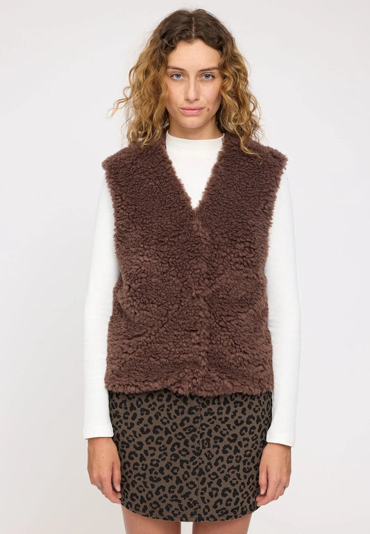 TEDDY GILET | CHESTNUT