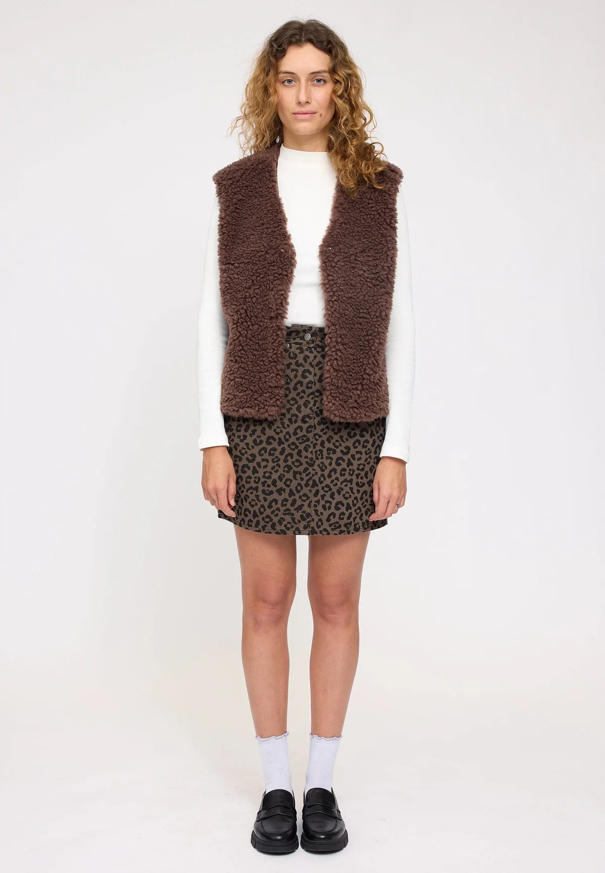 TEDDY GILET | CHESTNUT