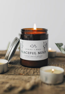 PEACEFUL MIND ESSENTIAL OIL SOY CANDLE
