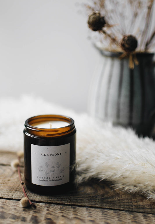 PINK PEONY SOY CANDLE