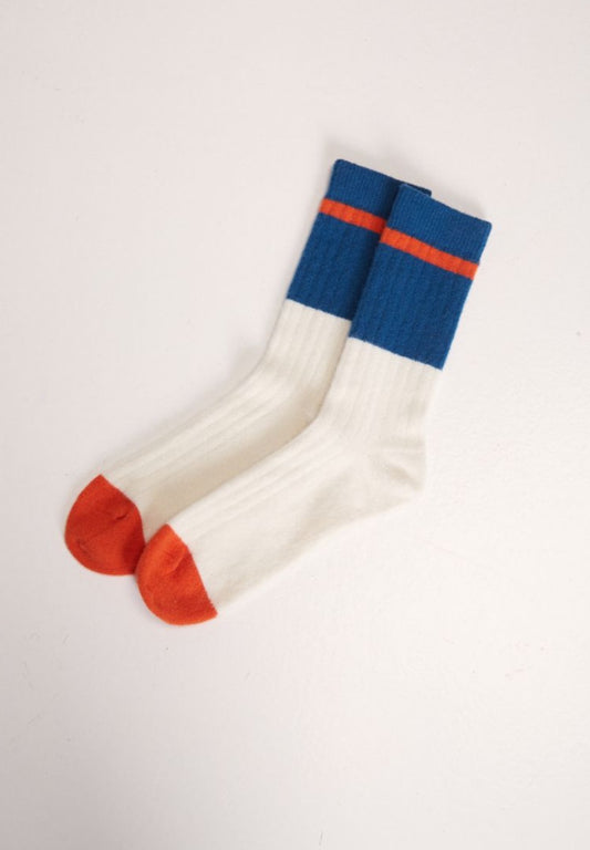 ANDES WOOL SOCKS | BLUE/ WHITE/ ORANGE