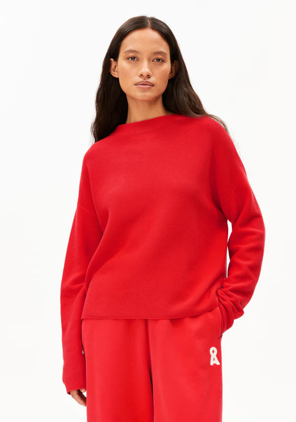 MERINAA LINKS LINKS ORGANIC COTTON JUMPER | MARS RED