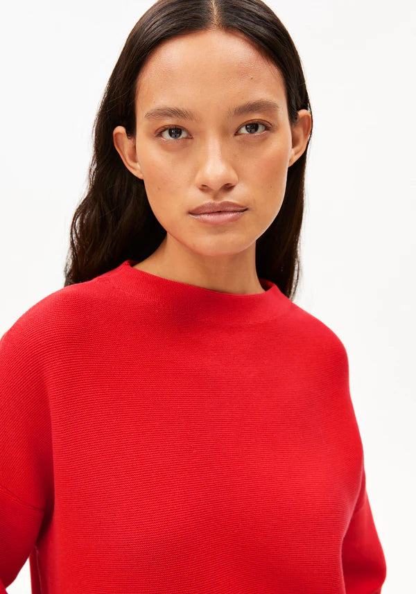 MERINAA LINKS LINKS ORGANIC COTTON JUMPER | MARS RED