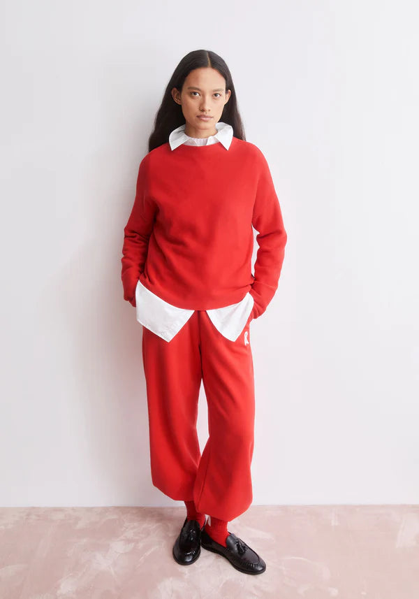 MERINAA LINKS LINKS ORGANIC COTTON JUMPER | MARS RED