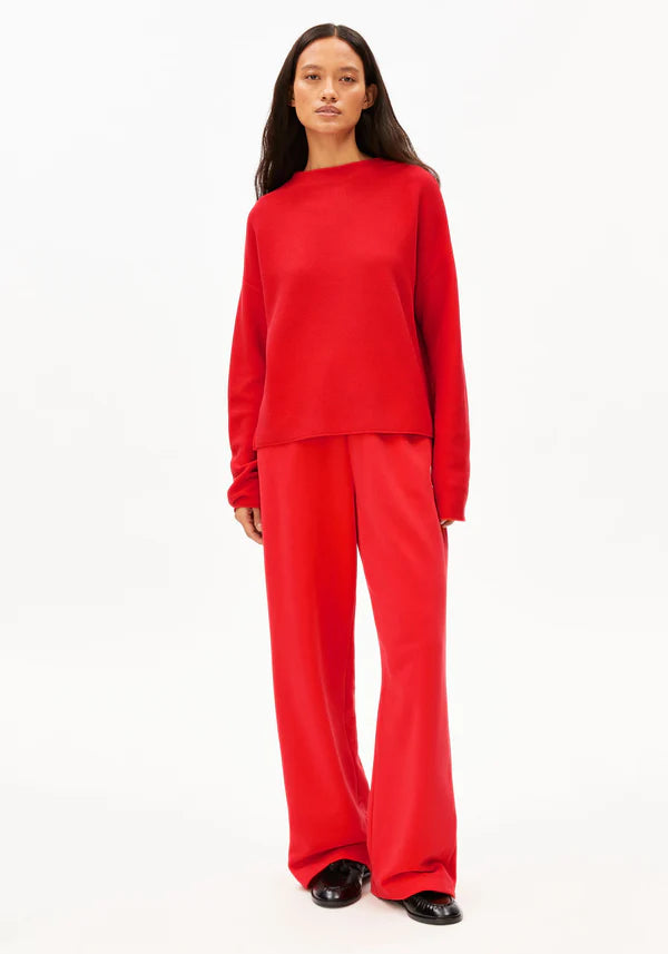 MERINAA LINKS LINKS ORGANIC COTTON JUMPER | MARS RED