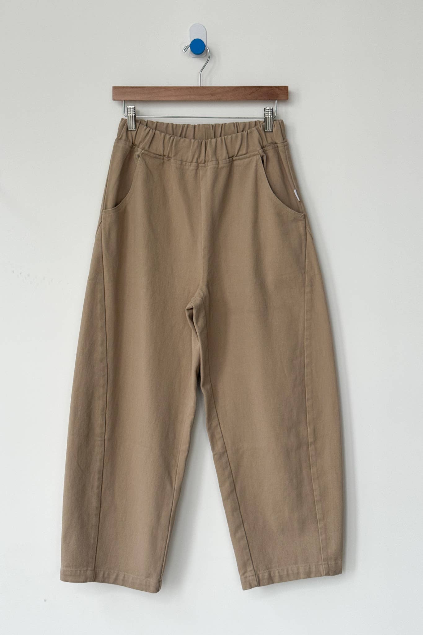 BARREL LEG ARC PANTS | TAUPE CANVAS