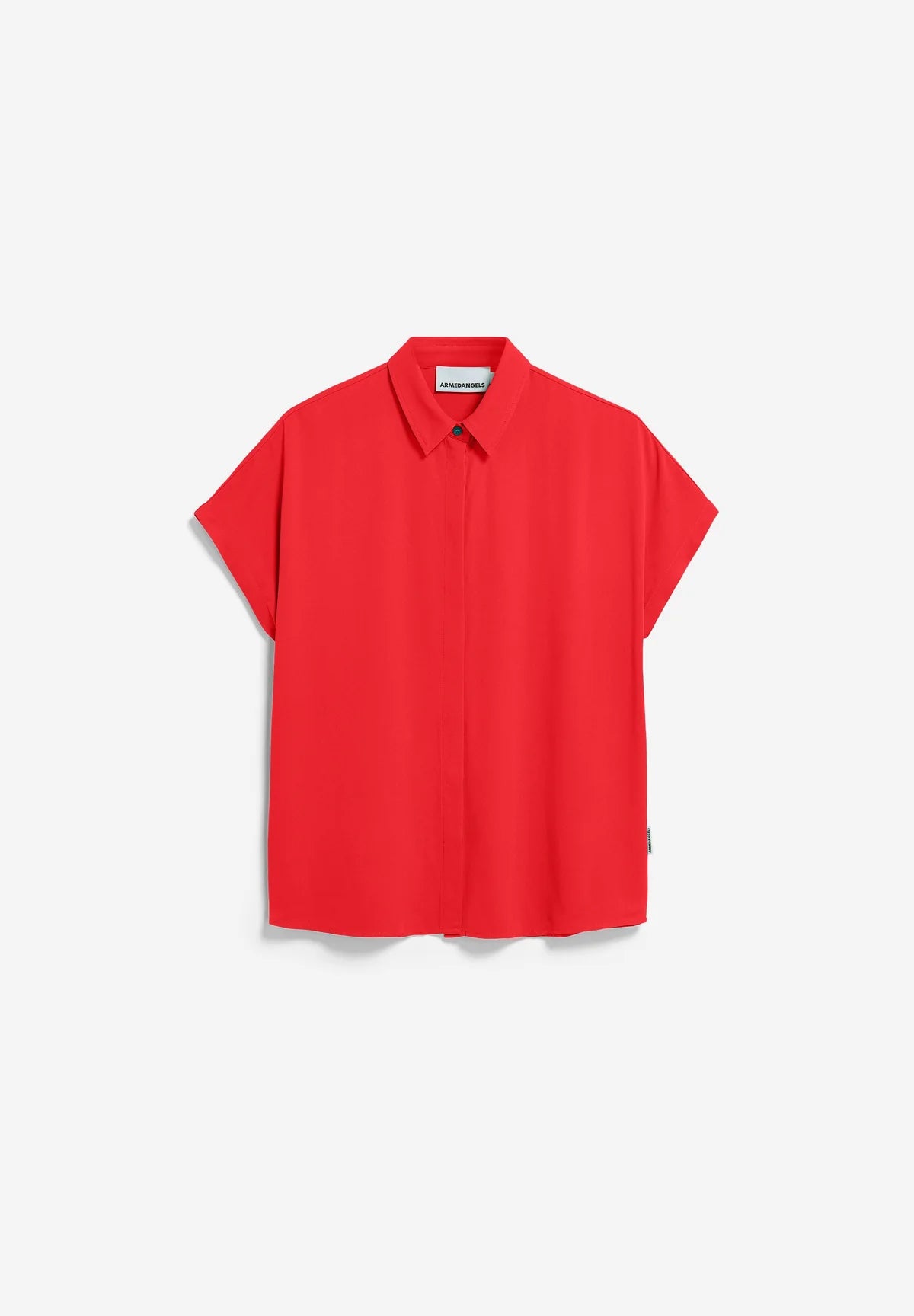 LARISAANA ECOVERO™ CAP SLEEVE LOOSE FIT BLOUSE | MARS RED