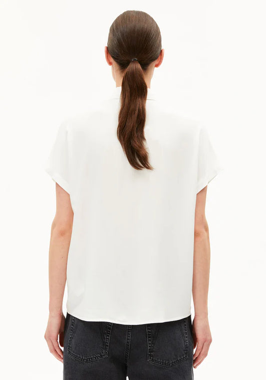 LARISAANA ECOVERO™ CAP SLEEVE LOOSE FIT BLOUSE | OFF WHITE