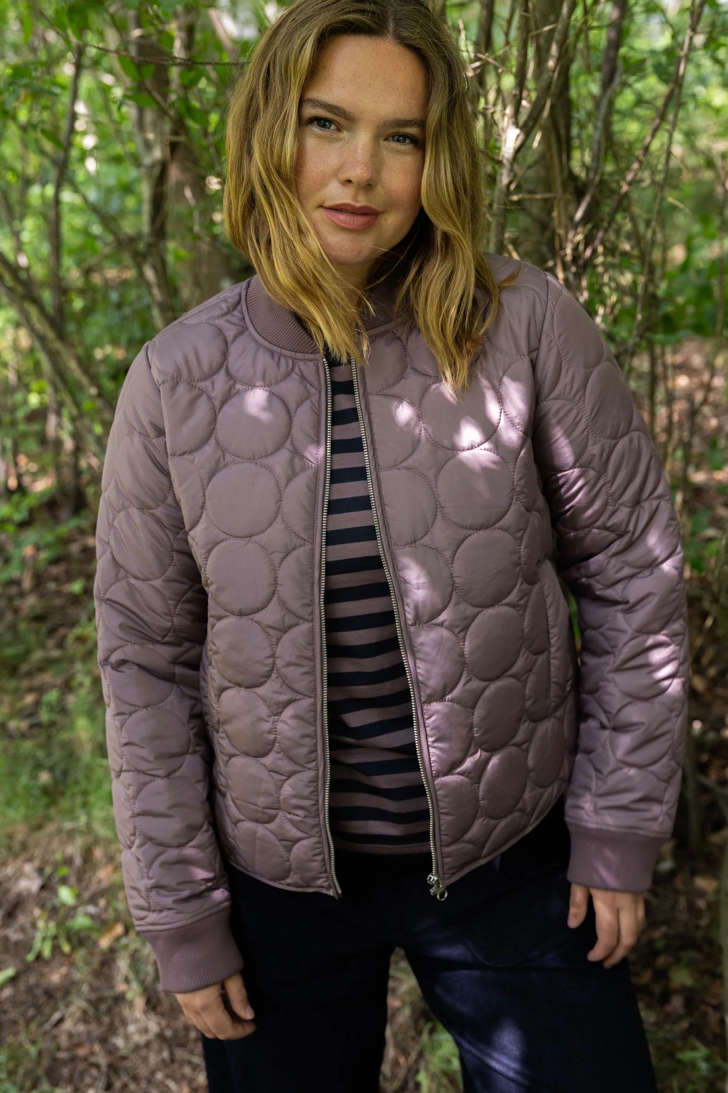 DANECANDO QUILTED JACKET  | MAUVE