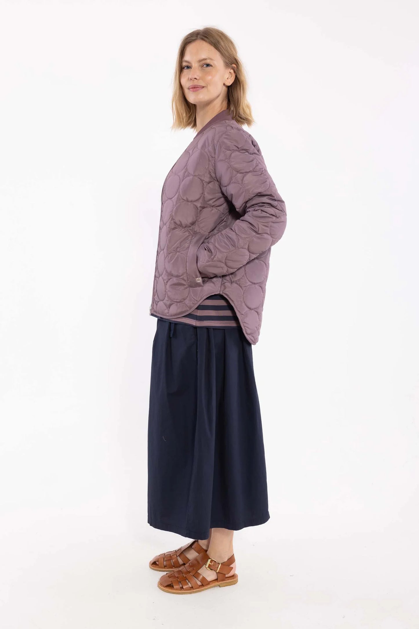 DANECANDO QUILTED JACKET  | MAUVE