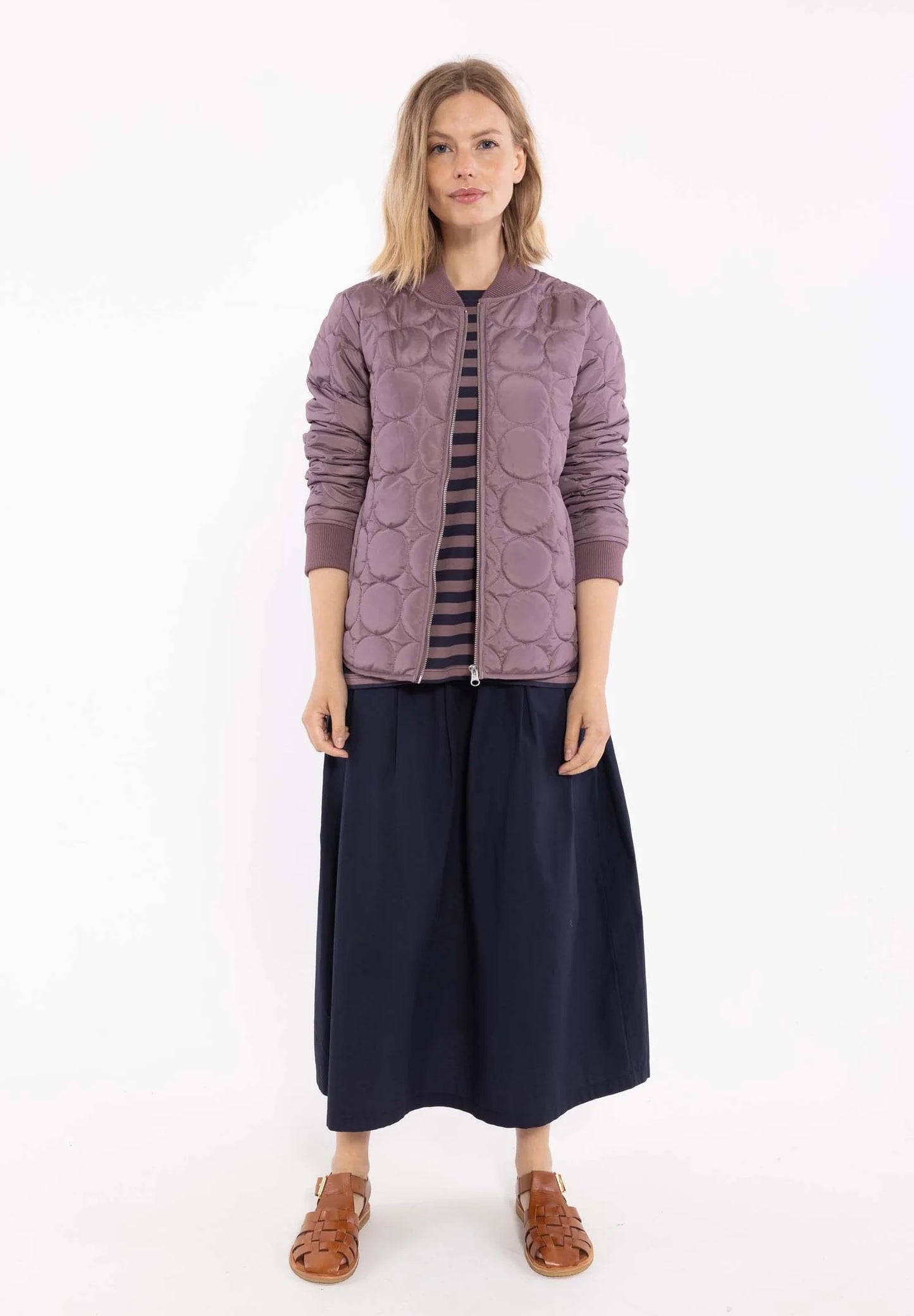 DANECANDO QUILTED JACKET  | MAUVE