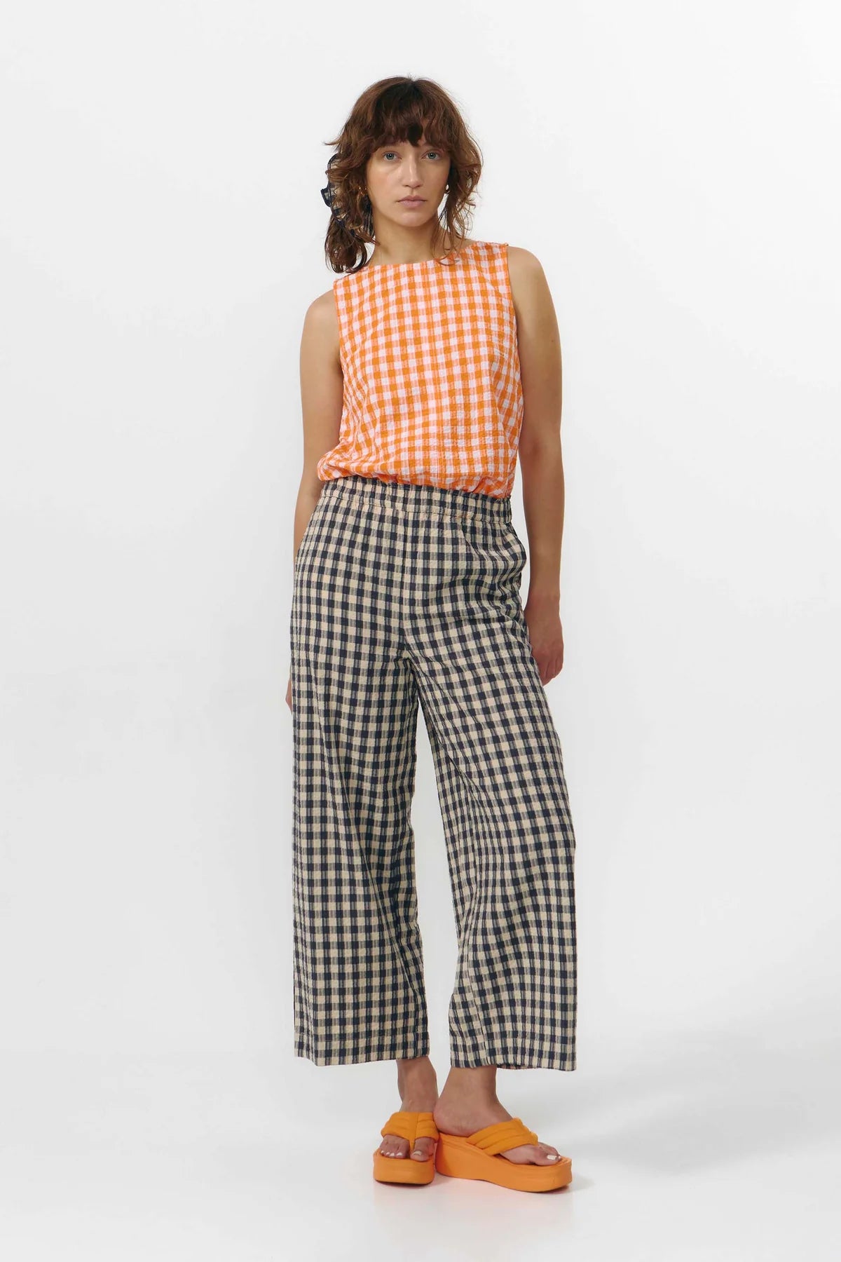 SANTA PANTS CHECK GREY