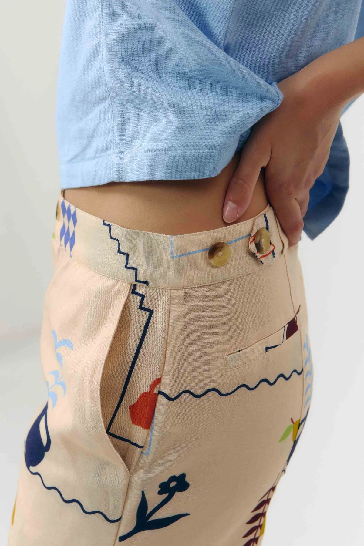 ULLA PANTS PRINT HOLIDAY