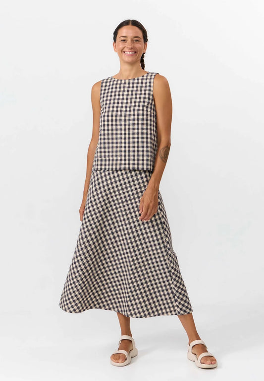 ARUBA TOP CHECK GREY