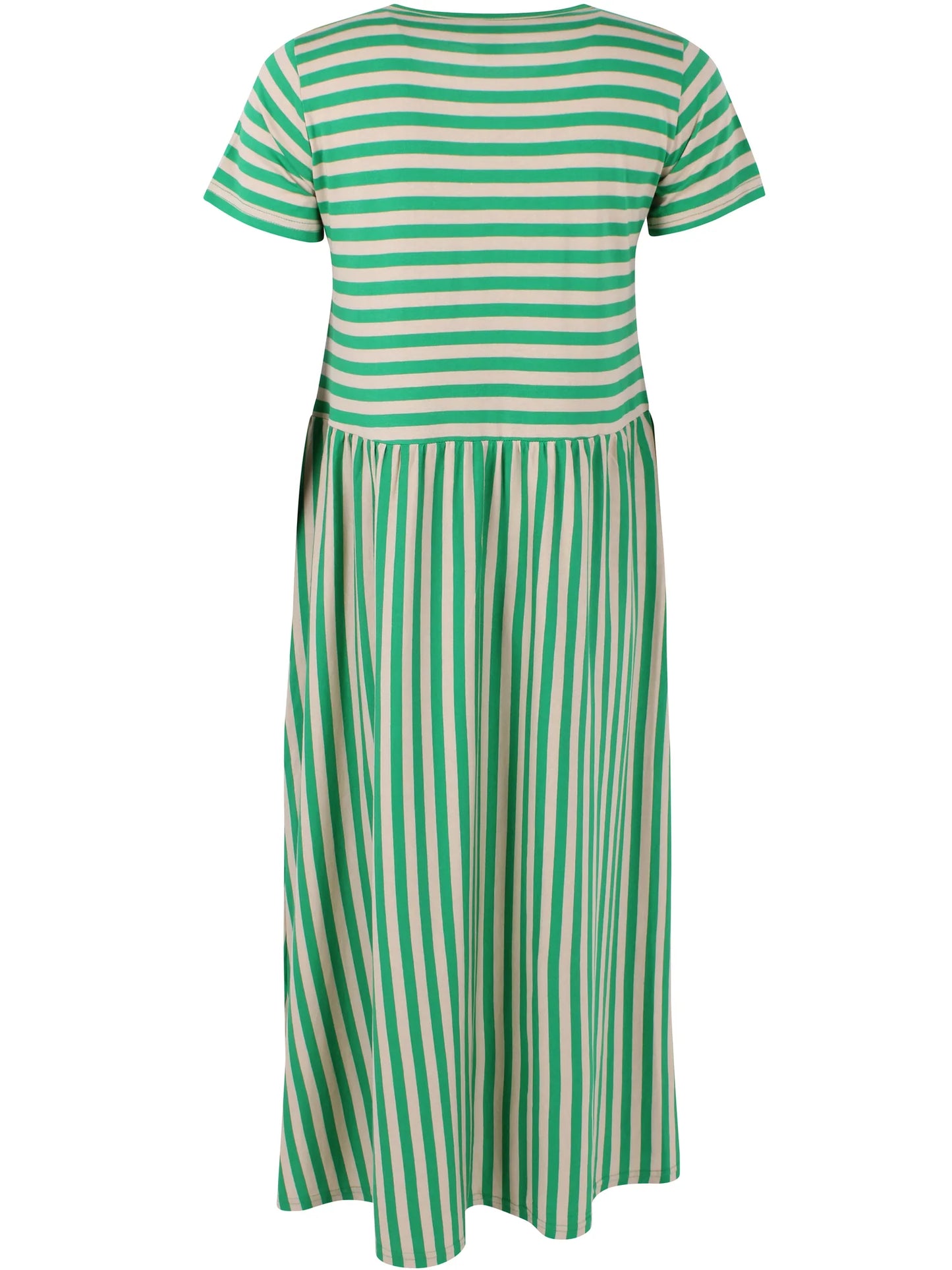 DANEKROYER STRIPED MIDI DRESS | GREEN-CHALK