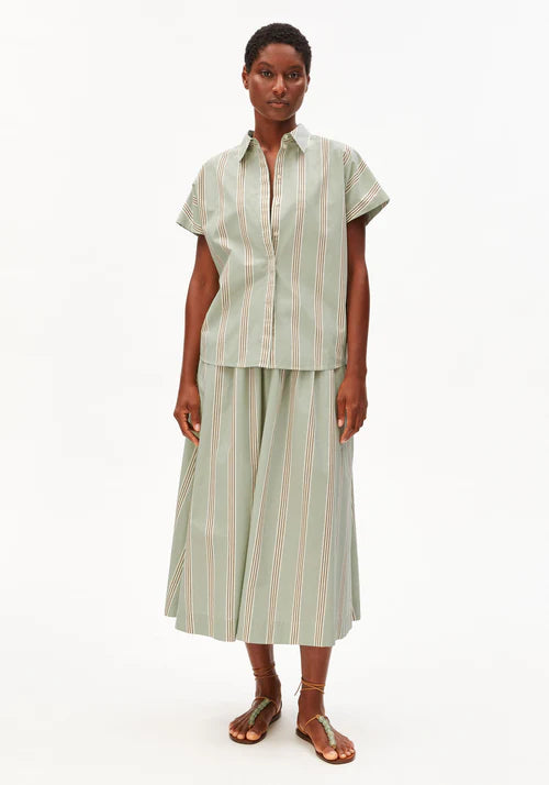STRIPE POPLIN LARISAANA BLOUSE 100% ORGANIC COTTON